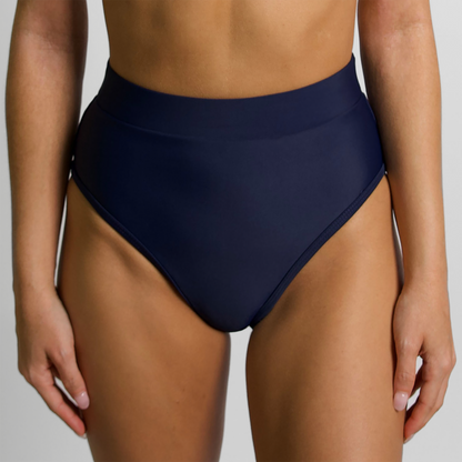 MOLLY Navy Full Coverage High Rise Bikini Bottom
