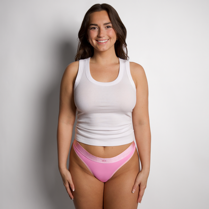 THONG-PANTY Trio: Poppy Pink, Peri Blue, Almond