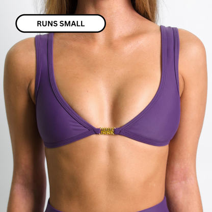 AMELIA Plum '93' Minimal Bikini Top