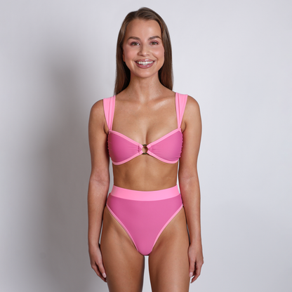 BRIDGET Poppy Pink Princess Bikini Top