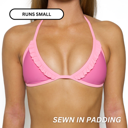 LILY Poppy Pink Minimal Triangle Top