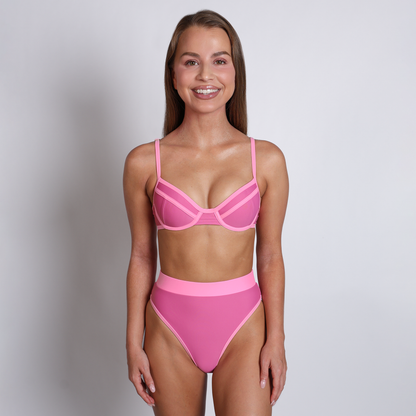 SADIE Poppy Pink Underwire Bikini Top