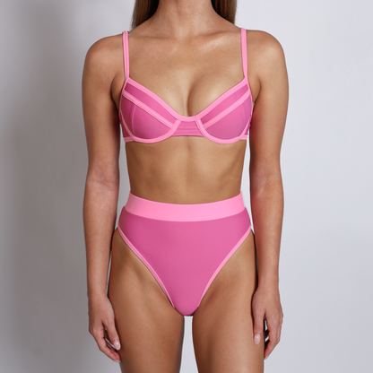 SADIE Poppy Pink Underwire Bikini Top