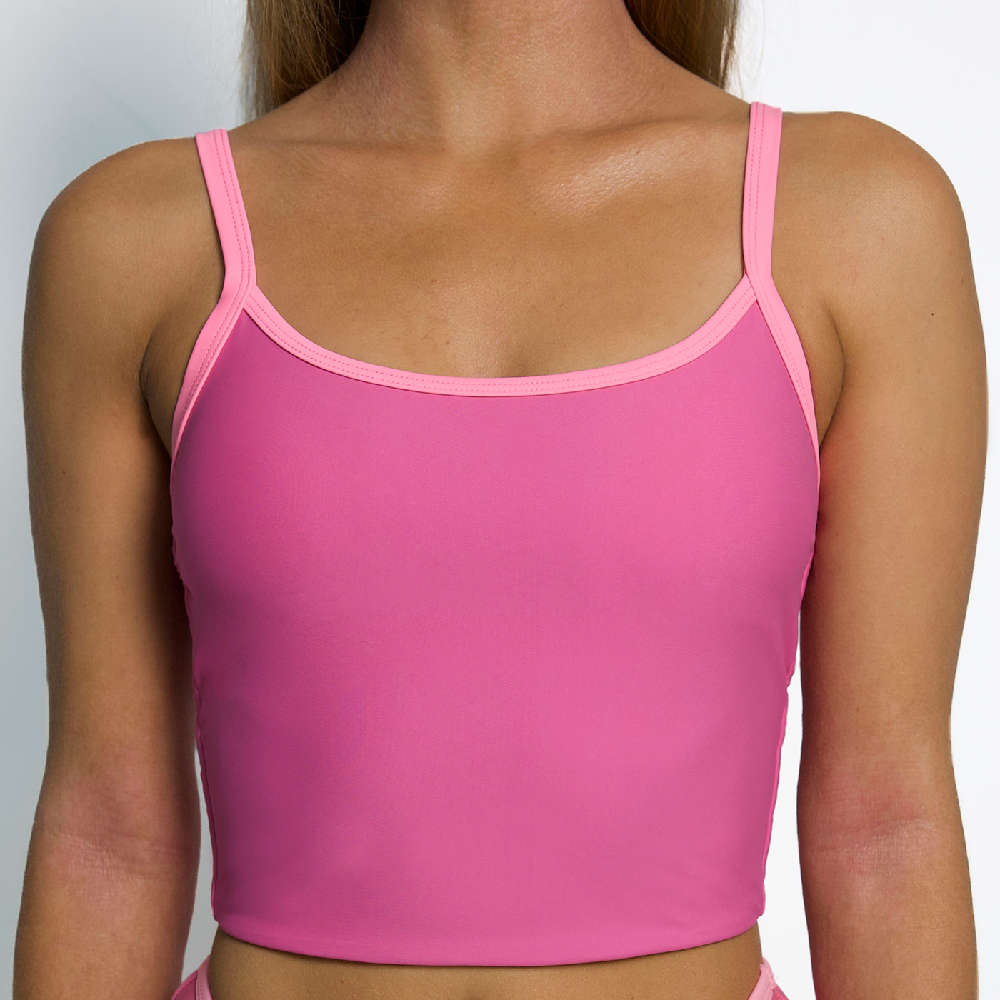 DYLAN Poppy Pink Sporty Tankini Top