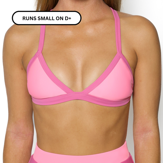 SERENA Poppy Pink Triangle Bikini Top