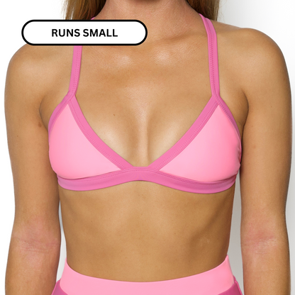SERENA Poppy Pink Triangle Bikini Top