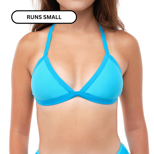 SERENA Bubble Blue Triangle Bikini Top