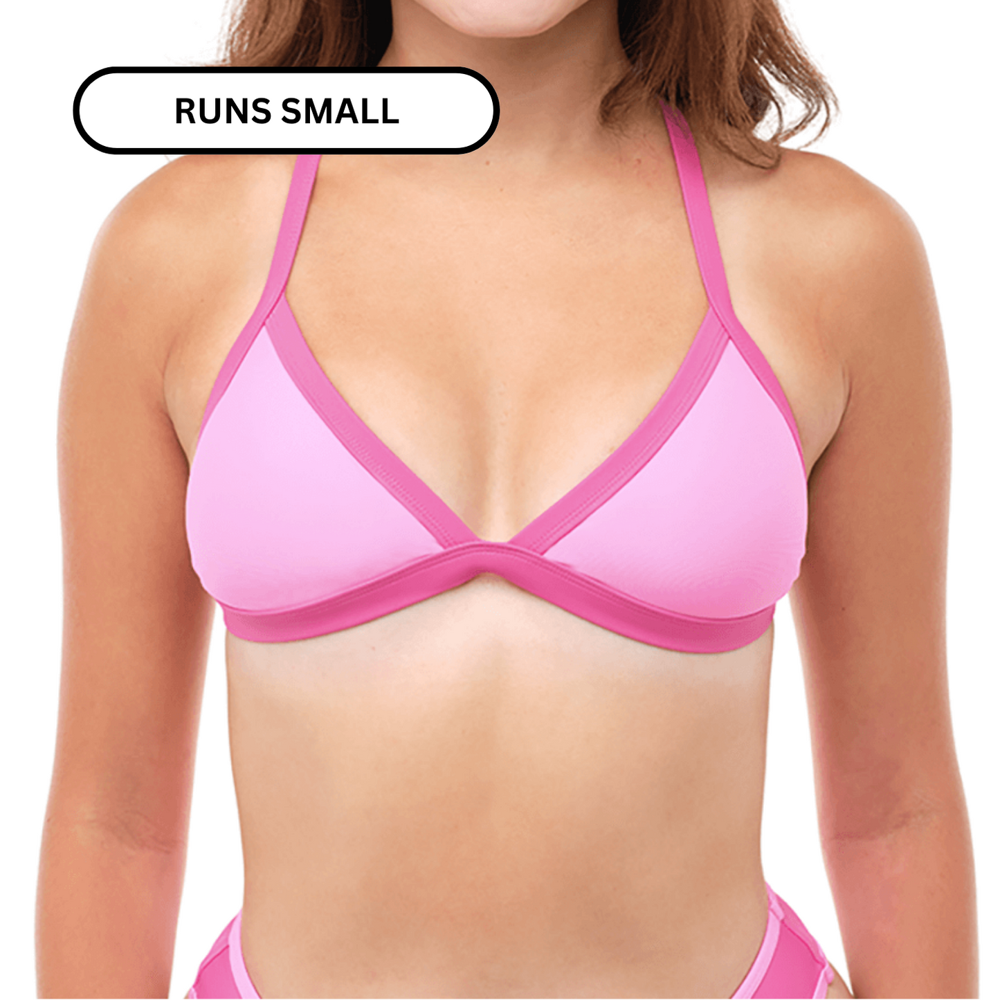 SERENA Poppy Pink Triangle Bikini Top