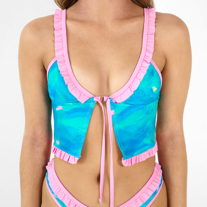 LILY-TANKINI Secret Garden Ruffle Triangle Tankini Top