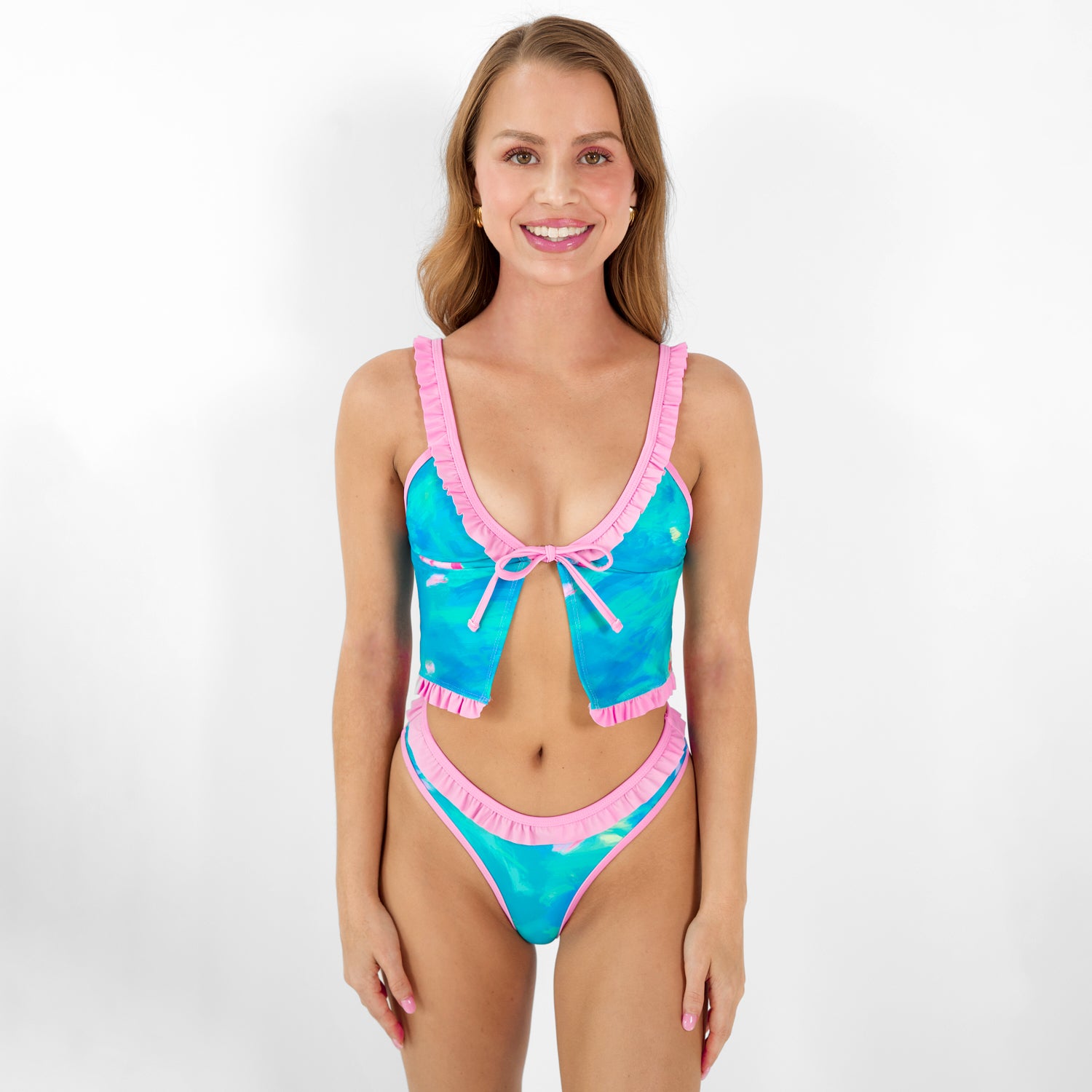 LILY-TANKINI Secret Garden Ruffle Triangle Tankini Top
