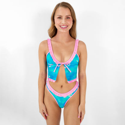 LILY-TANKINI Secret Garden Ruffle Triangle Tankini Top
