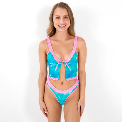 LILY-TANKINI Secret Garden Ruffle Triangle Tankini Top
