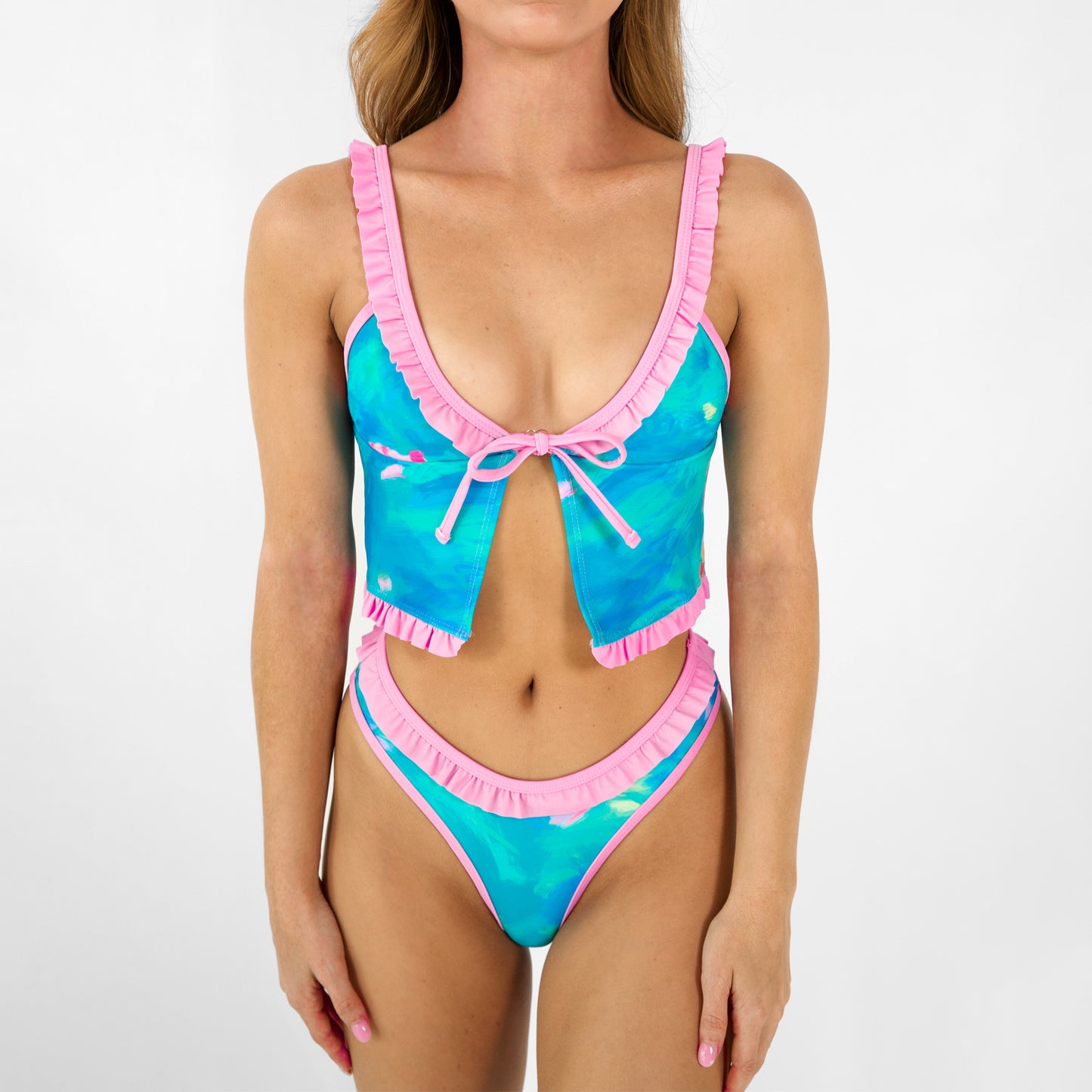 LILY-TANKINI Secret Garden Ruffle Triangle Tankini Top