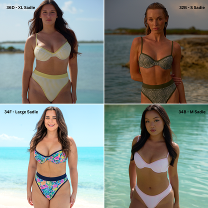 SADIE Aqua Melon Underwire Bikini Top