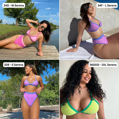 SERENA Poppy Pink Triangle Bikini Top