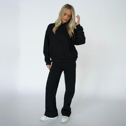 ZOEY Black Fleece Hoodie