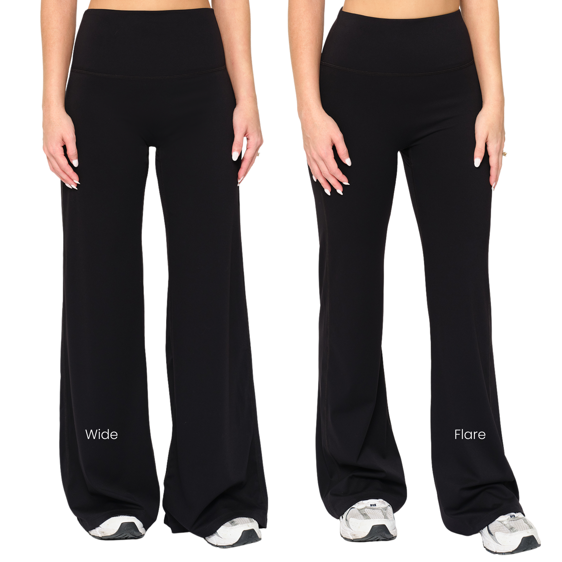LOGAN-WIDE Black Wide Legging - SHORT