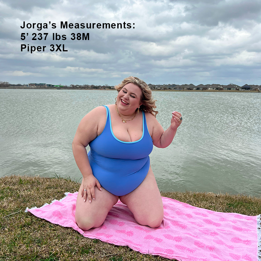 PIPER [Longer Torso] Bubble Blue 80s Cut High Leg One Piece