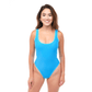 PIPER [Longer Torso] Bubble Blue 80s Cut High Leg One Piece