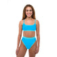 TYLER Bubble Blue Sporty Bikini Top