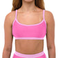 TYLER Poppy Pink Sporty Bikini Top