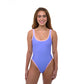 PIPER [Longer Torso] Lilac 80s Cut High Leg One Piece