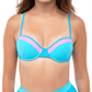 SADIE Bubble Blue Underwire Bikini Top - Tri-Tone