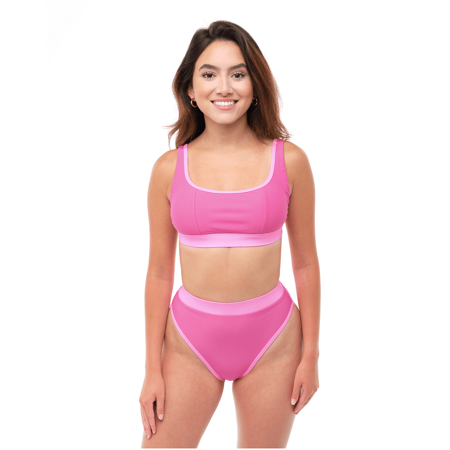 HARPER Poppy Pink Full Coverage Bikini Top