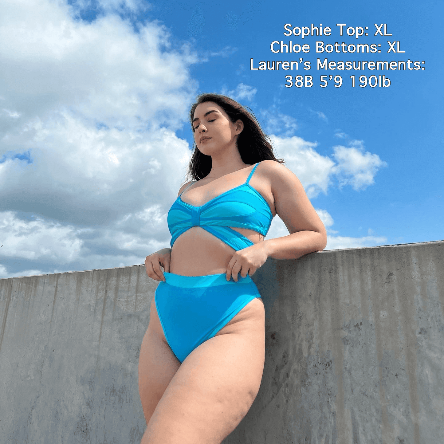 SOPHIE Bubble Blue Butterfly Bikini Top