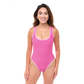 PIPER Poppy Pink 80s High Cut One Piece
