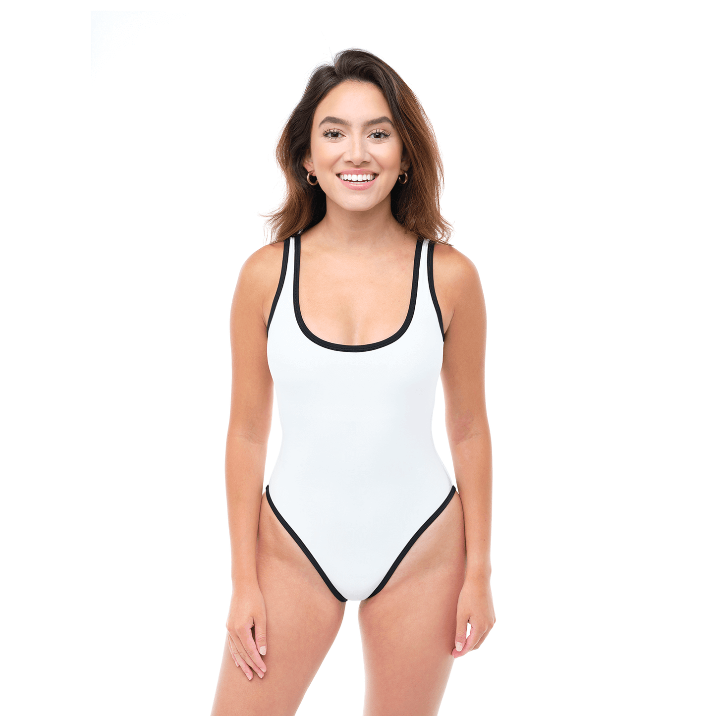 PIPER Marshmallow 80s Cut High Leg One Piece