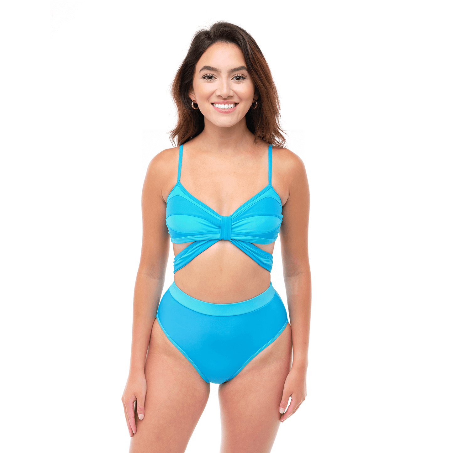 SOPHIE Bubble Blue Butterfly Bikini Top